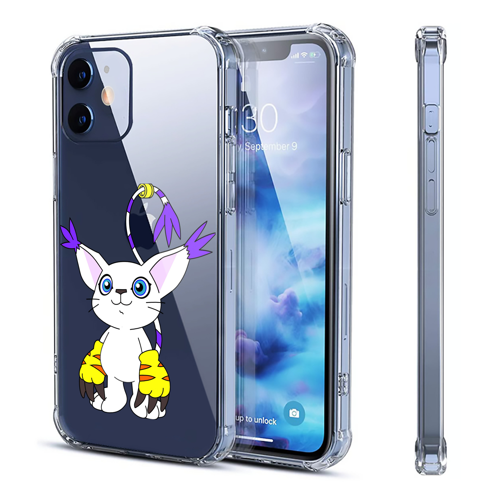 （画像用） Digimon デジタルモンスター/デジモン 【iPhone 12シリーズ対応】透明スマホケース（クリアソフトケース）